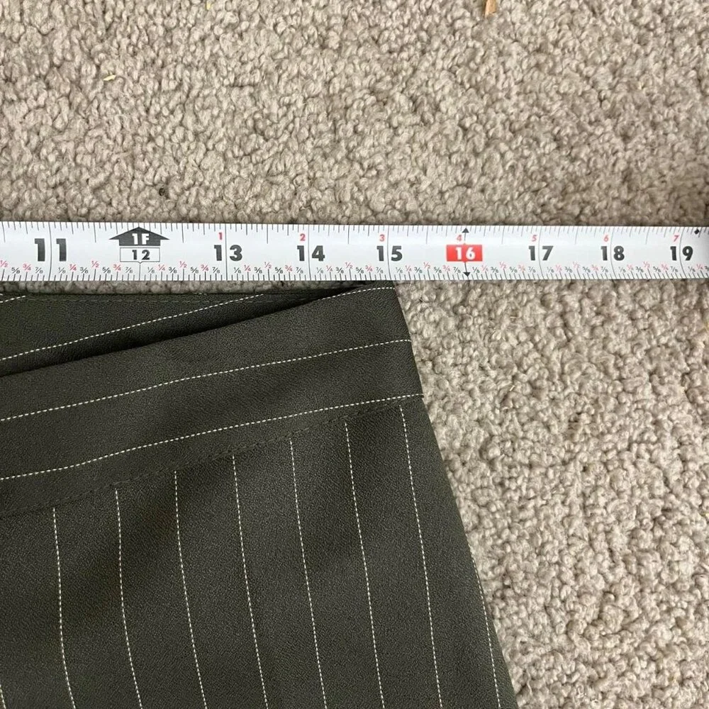 American Vintage Dark Green Pinstripe Trousers - Picture 5 of 8